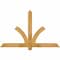 Ekena Millwork Redmond Rough Sawn Timber Gable Bracket, Western Red Cedar, 60"W x 38"H x 2"D x 4"F, 15/12 Pitch GBW060X38X0204RED00RWR - alternate 1